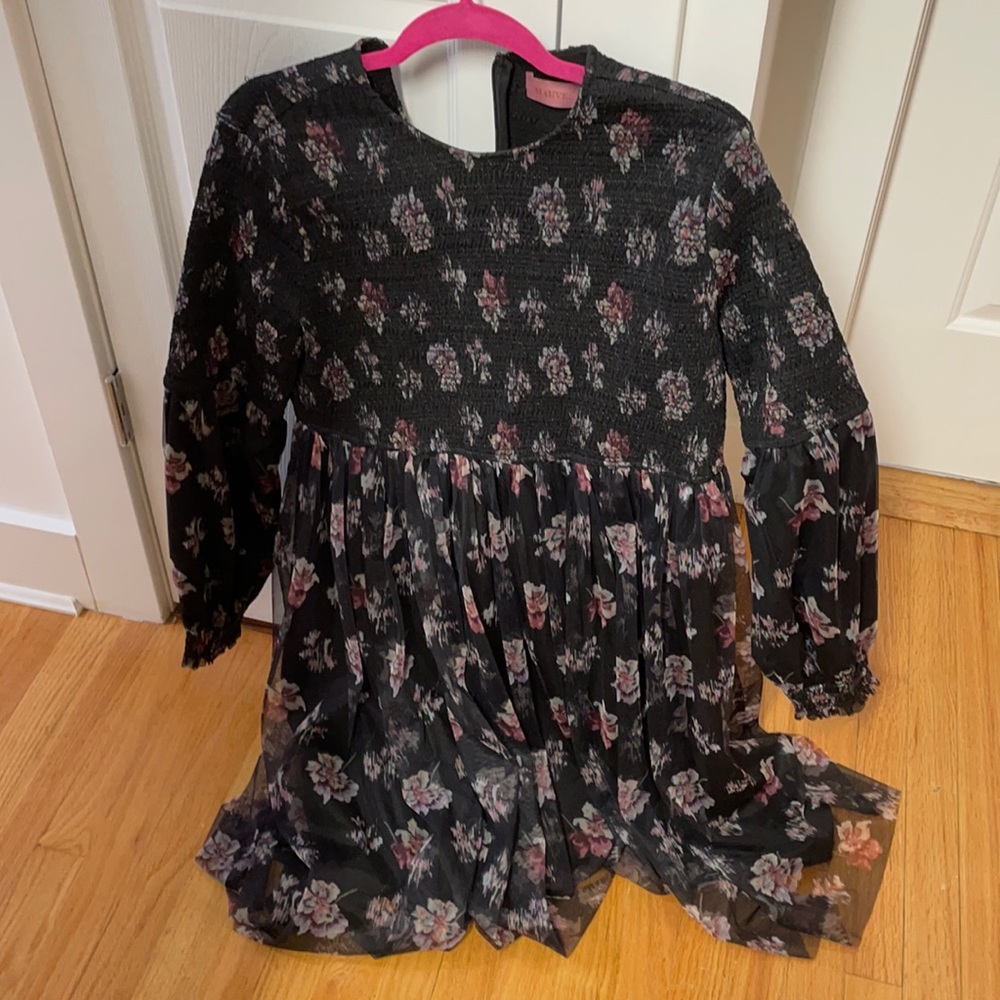 mauve floral dress size xl